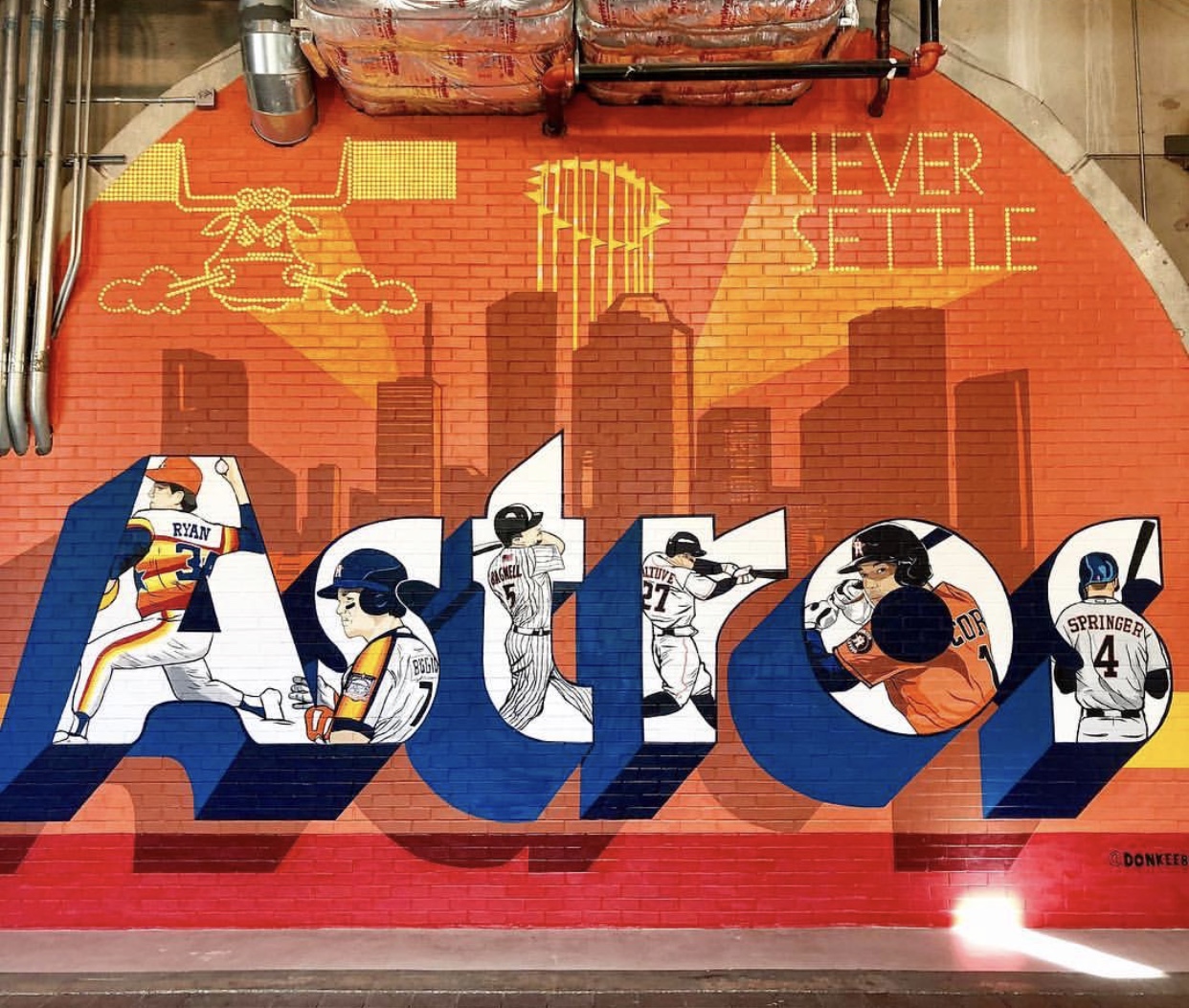 Astros Art mural by DonkeeBoy & DonkeeMom