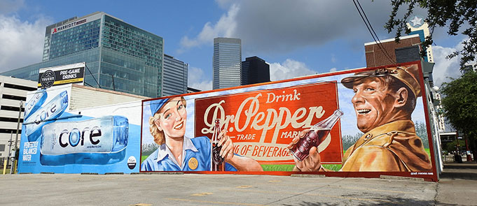 Dr. Pepper mural by Anat Ronen