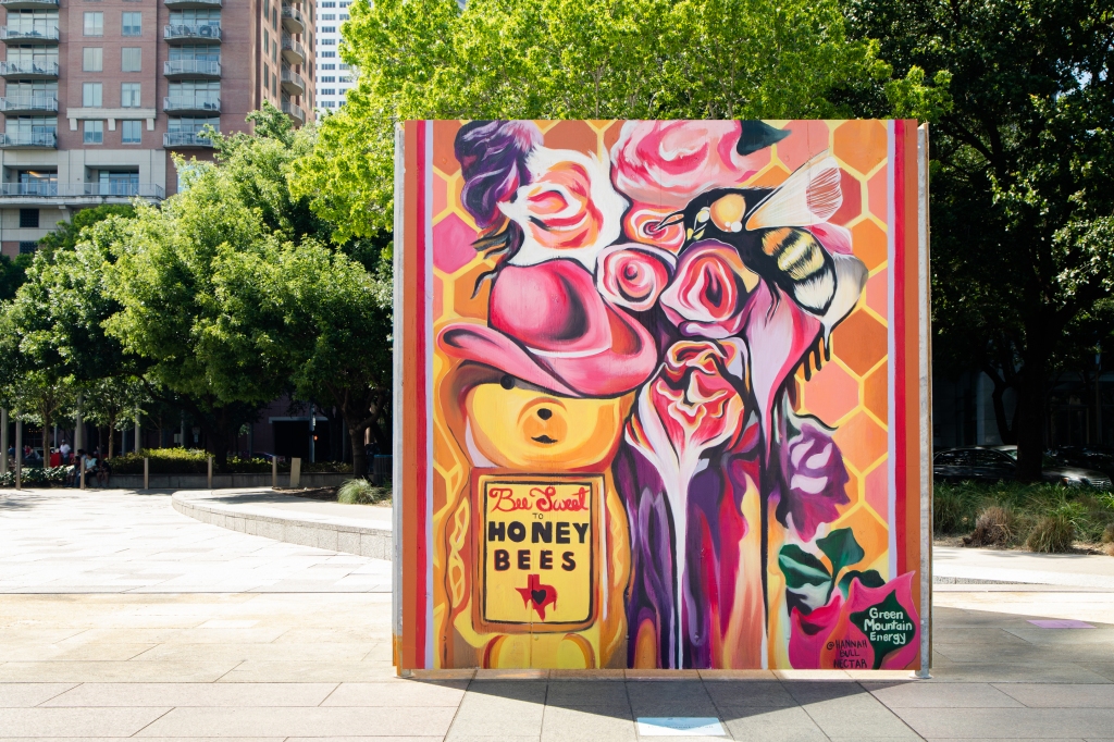 Honey Bees mini mural by Hannah Bull